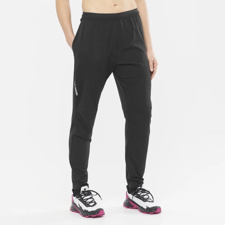 Black Salomon Cross Run Women\'s Sport Pants | PH 69270U